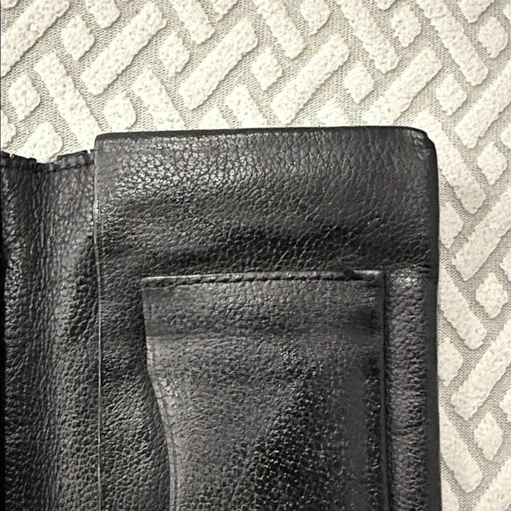 Vintage Coach Classic Black Leather wallet card holder